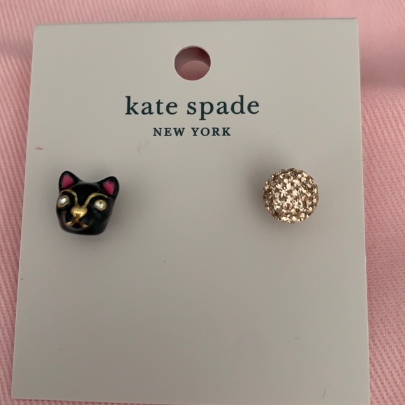 🆕Kate Spade House Cat Asymmetrical Studs Earrings